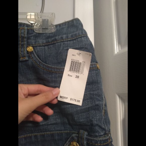 NWT 2000s Kimora Lee Simmons Denim Shorts Sz 28 - Picture 2 of 3